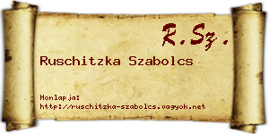 Ruschitzka Szabolcs névjegykártya